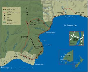 Hump Ridge Track Map